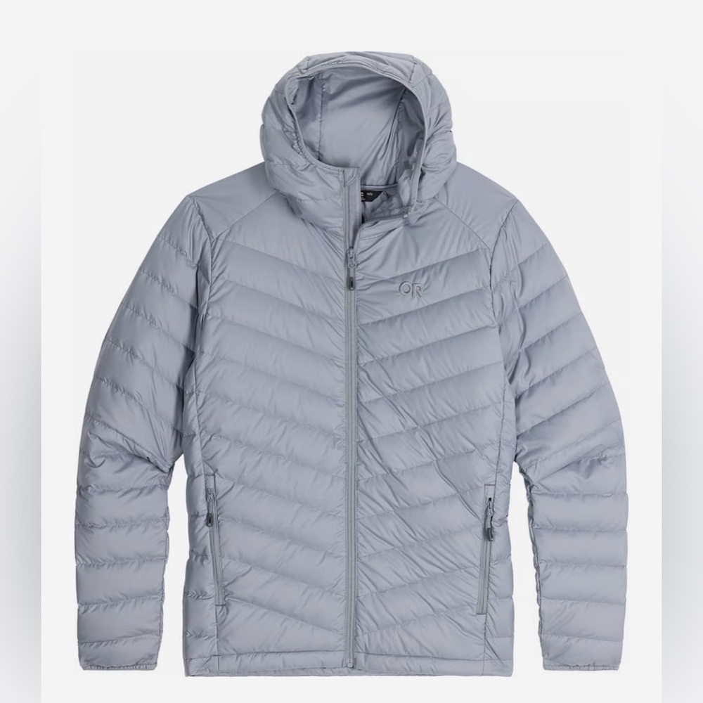 Outdoor Research Coldfront LT Down Hoodie Slate Men’s Size S Puffer Jacket NWT